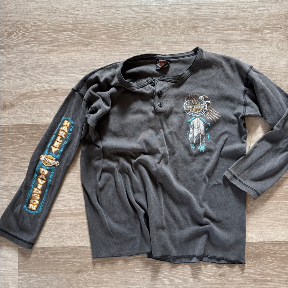 Harley-Davidson Bagnor, Maine women's long sleeve large shirt